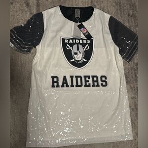 Women’s NFL Las Vegas Raiders Gameday Couture Bling Full Sequin Jersey Dress